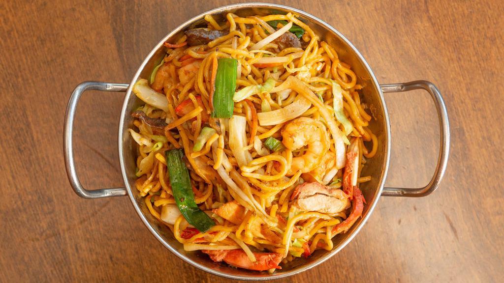 Chicken Chow Mein · Chinese style noodles stir fried.