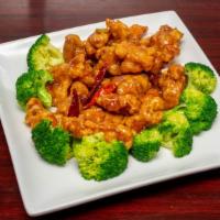 General Tso'S Chicken · Spicy. Served with egg roll and pork fried rice or white rice.
