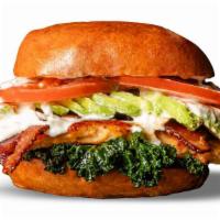 Cali Bird · nae- never antibiotics ever; grilled nae* chicken, avocado, uncured bacon, organic tomato, c...