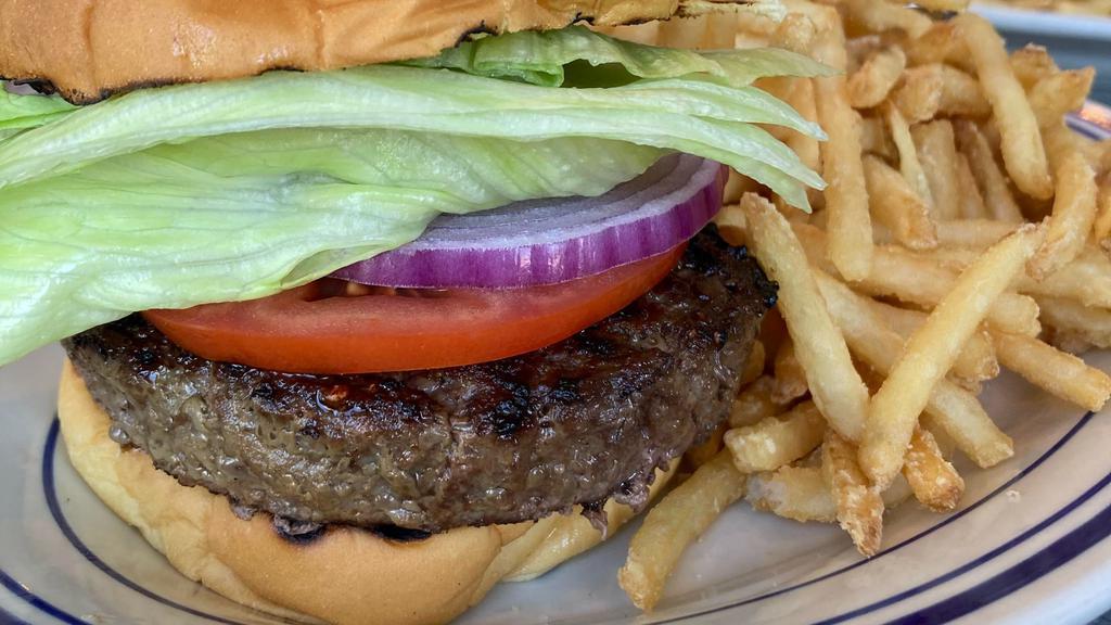 Classic Burger · lettuce, tomato, onion, fries