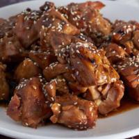 Teriyaki Chicken · Prepared with white chicken meat served with steamed rice.