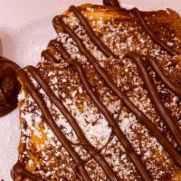 Nutella French Toast · add Fruit, either strawberries or bananas for additional charge.