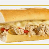 Rita'S Philly Chicken Cheesesteak · Seasoned grilled chicken served with your choice of bread, veggies, and condiments.