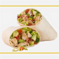 Rita'S Grilled Chicken Hummus Wrap · Grilled Chicken, Hummus, Lettuce, Tomato and Cheese.