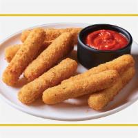 Mozzarella Sticks  · A classic – made with real mozzarella cheese and served with zesty marinara dipping sauce.