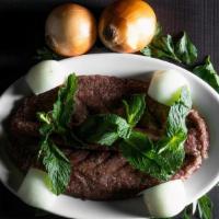 Kibbeh Nayeh · Cracked wheat mixed with beef and spices, served raw