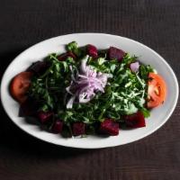 Arugula With Beets Salad · Arugula, beets, onions, lemon & vinegar