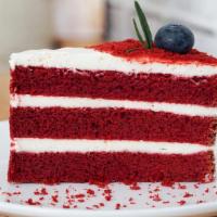 Red Velvet Cake · Slice of fresh red velvet cake.