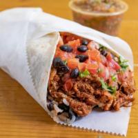 Regular Burrito · Come with rice, beans, pico de gallo, and cheese. Served with chips.
