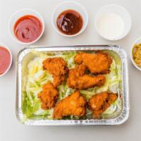 Chicken Wings With Fries Combo Plate · 
