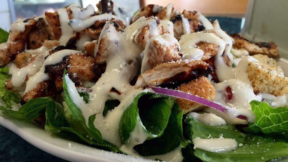 Grilled Chicken Salad · Served with your choice of dressing.