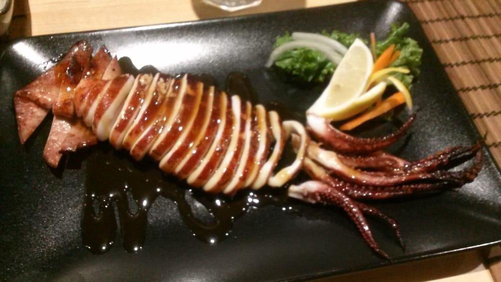 Bbq Ika · Grill squid with teriyaki sauce.