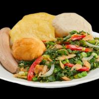Callaloo & Saltfish (Breakfast) · Callaloo is  Jamaican stapled vegetable ,leafy green originated in Africa. Steamed in a pot ...