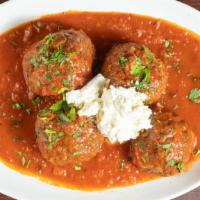 Meatballs · served with fresh ricotta.