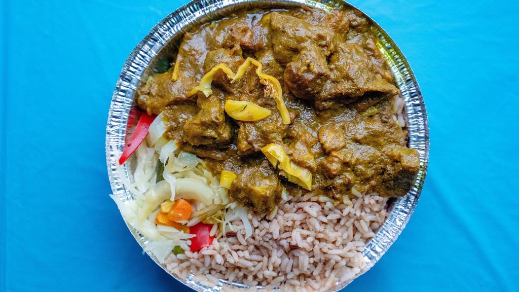 Downs River Signature Curry Goat · Curry, ginger, potatoes, seasoned, and simmer to perfection.