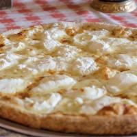 White Pizza · Traditional Neapolitan style sauce less pizza topped with mozzarella, parmesan cheese, and r...