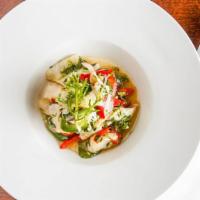 Mix Ceviche · With shrimp, mussels, calamari, octopus and fish cured in Caribbean citrus.