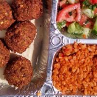 Falafel Appetizers · Chopped mix vegetables, deep fried and served with hummus.