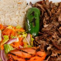 Lamb Gyro · Served with house salad and rice.