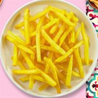 Fries · (Vegetarian) Idaho potato fries cooked until golden brown and garnished with salt.