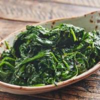 Spinaci Saltati · Sauteed spinach, garlic and olive oil.