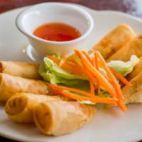 Spring Roll · Cabbage, carrot, celery and glass noodle.
