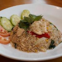 Basil Fried Rice · Spicy. Fried rice with fresh basil, onion, bell pepper, and egg in spicy chili basil sauce. ...