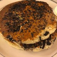 Specialty Pancakes · Pancakes with banana, chocolate chip, Oreo, sun-dried berries, Nutella and gluten-free.