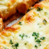 Garlic Bread With Cheese · Appetizer. French garlic bread with cheese served with marinara sauce.