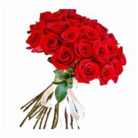 Classic Wrapped Bouquet Of Red Roses · Express love with our classic bouquet of red roses, long stem