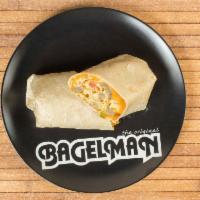 Mexicali Wrap · 3 egg, sausage, jack & cheddar cheese and pico de gallo in a plain wrap