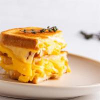 Egg & Cheese Sandwich · Free range eggs and melted cheese served on choice of bread.