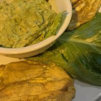 Fried Green Plantain With Guacamole · 