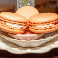 Summer Peach  · Let's get peached! This macaron is infused with both fresh peach and peach essence…just scru...