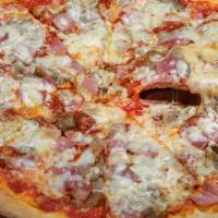 Meat Lovers Pizza · Ham, meatballs, sausage, pepperoni and mozzarella cheese.