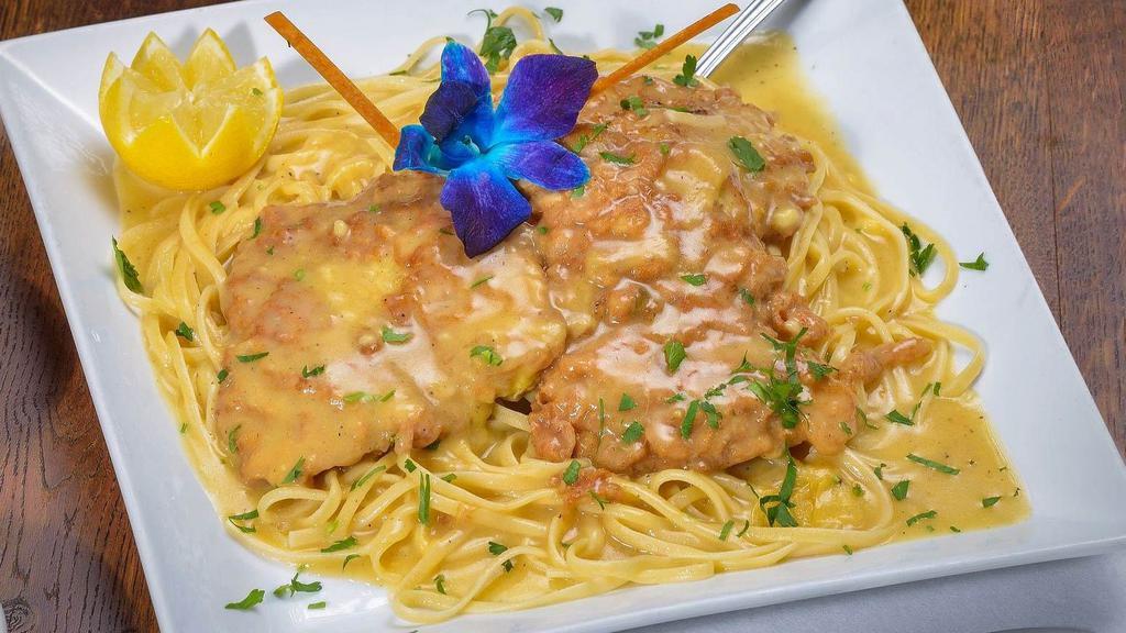 Chicken Francese · Lightly battered, sauteed in lemon, & white wine sauce.