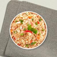 The Royal Basil Fried Rice · Jasmine rice, onion, egg, basil, jalapeno (VG).