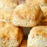 Cheddar Chive Biscuits · Fresh buttermilk, luscious cheddar cheese, and tasty chives are baked to perfection.