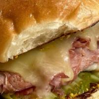 Sandwich Special: Warm Ham & Cheese  · Includes: *One Warm Ham & Cheese Sandwich *One Cornmeal Chocolate Chunk Cookie
**One Topo Ch...