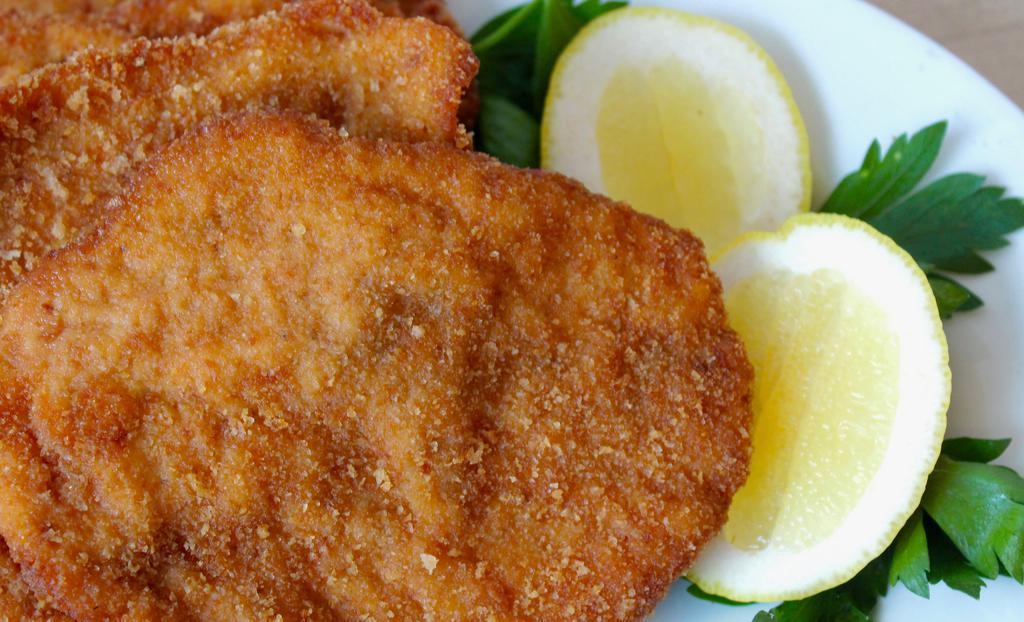 Chicken Cutlet · Pounded and fried. Locally sourced. Coated with Larder-made bread crumbs. SENT COLD UNLESS OTHERWISE REQUESTED.