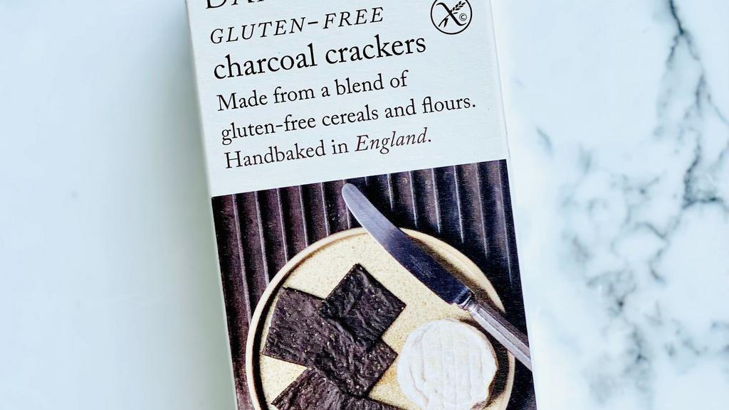 Miller'S Damsel Gluten-Free Charcoal Crackers · A thin, crisp carrier for pâtés, savory spreads, or cheese. Made from a blend of gluten-free cereals and flours. Hand-baked in England.