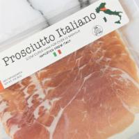 Maestri Proscuitto Italiano, Sliced · 3 oz package - sliced. Dry-cured ham, obtained by salting and curing selected fresh bone-in ...