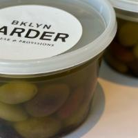 House Mix Olives · 1 pint | Mixed and packed by the Larder kitchen.