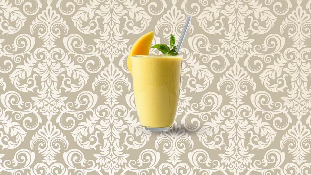 Mango Yogurt Smoothie · A traditionally blended yogurt-based drink with mango pulp.