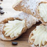 Cannoli · Golden-fried dough prepared with a sweet, ricotta filling.