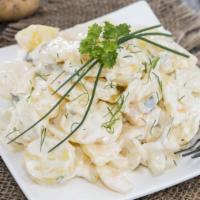 Potato Salad · Delicious cold potato salad made with yellow mustard, celery, and kosher salt and fresh grou...