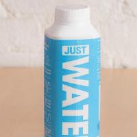 Just Water · Still water. Locally sourced from excess water in upstate NY, plant-based packaging, gives m...