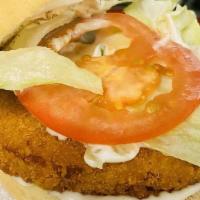 Chik'N Sandwich · Plant based chik'n patty on a soft bun with mayo, lettuce & tomato. Vegan.