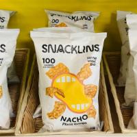 Snacklins--Nacho Flavor · Impossibly crunchy, remarkably airy, low calorie crisps made from simple ingredients: yuca, ...