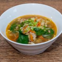 Bodh Thuk  · Tibetan style vermicelli noodle soup dish. Vegetarian option available.